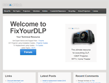 Tablet Screenshot of fixyourdlp.com
